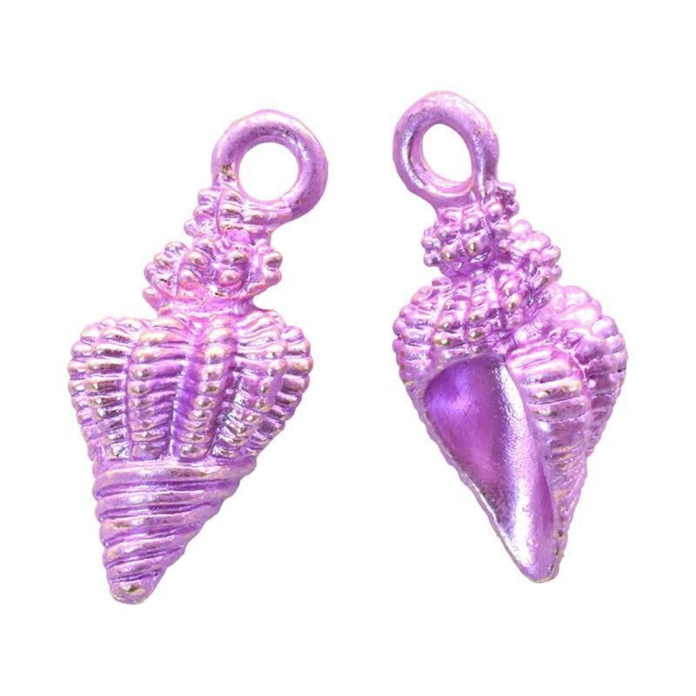 7536 20pcs Charms Enamel conch Alloy Pendants for DIY Craft Jewelry Earring